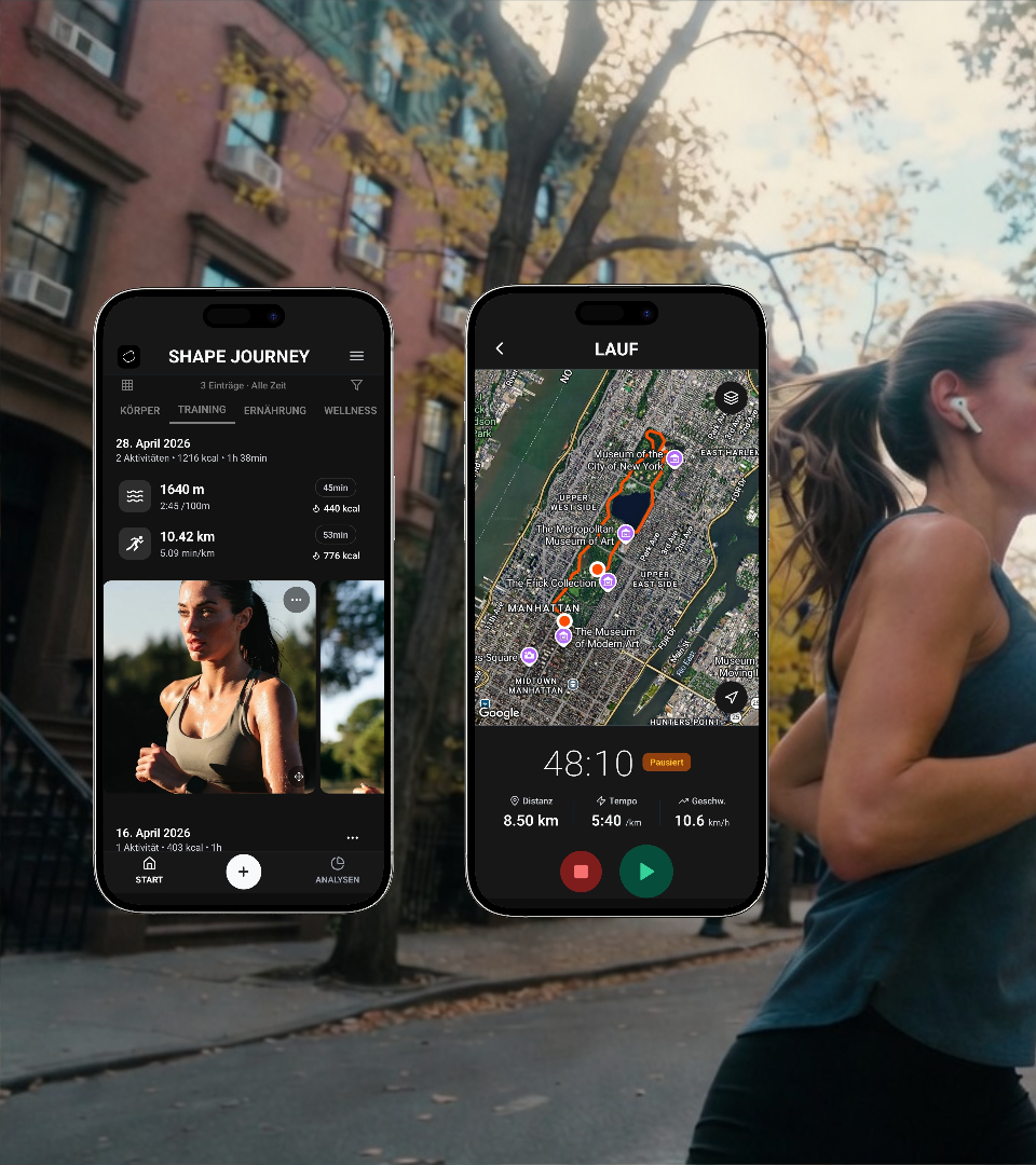 Lauf-Tracking — linke Seite