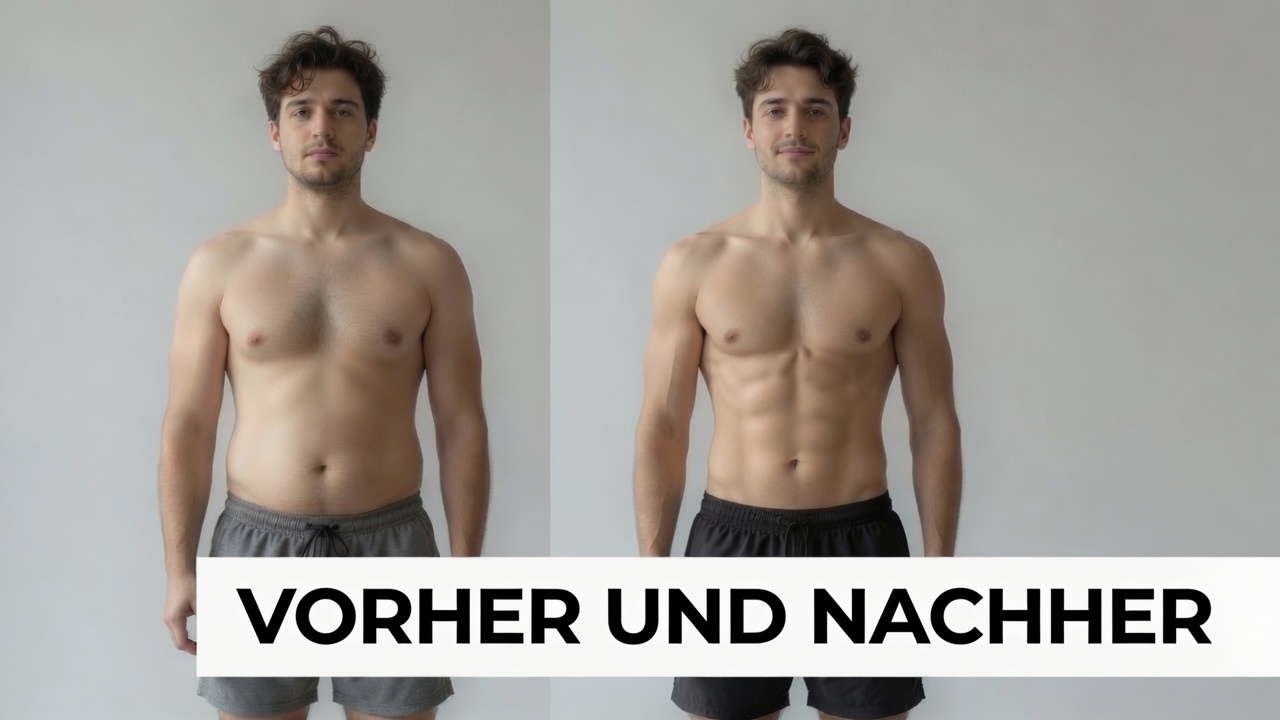 Before and after body transformation comparison