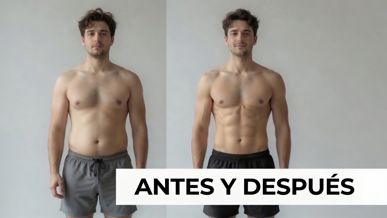 Before and after body transformation comparison