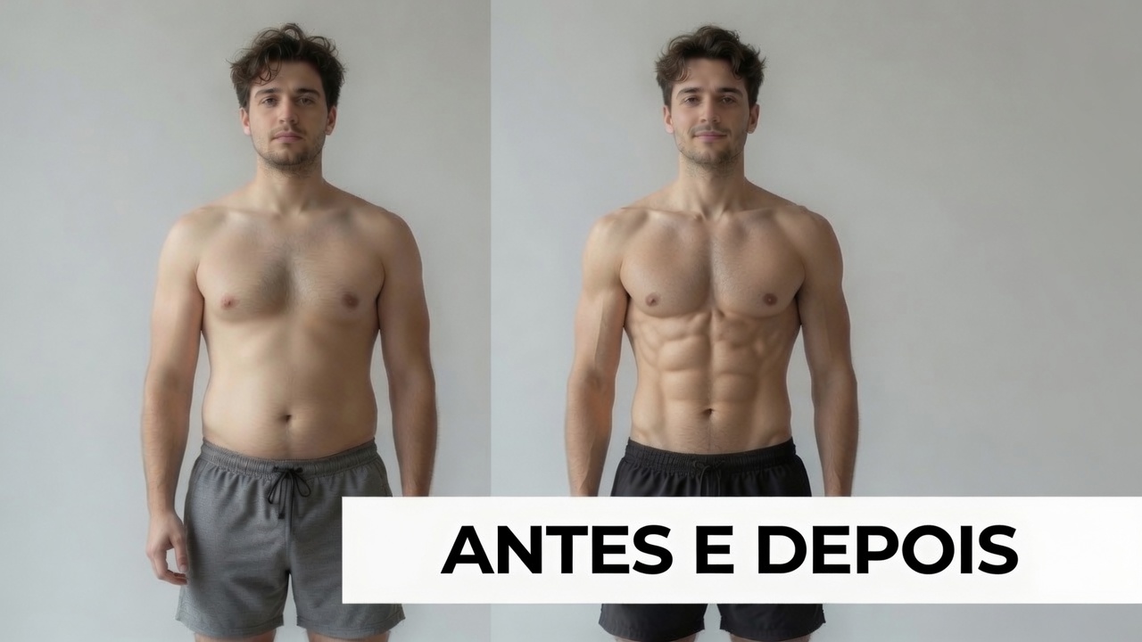 Before and after body transformation comparison