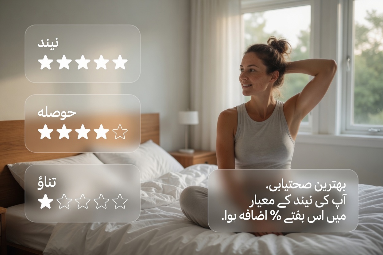 Person resting and prioritizing sleep recovery tracked in Shape Journey